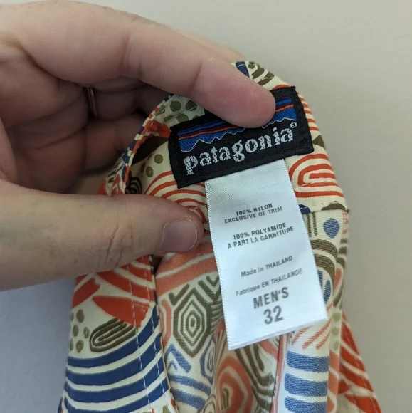 Patagonia Abstract Print  Boardshort Swim Trunks - Picture 9 of 11